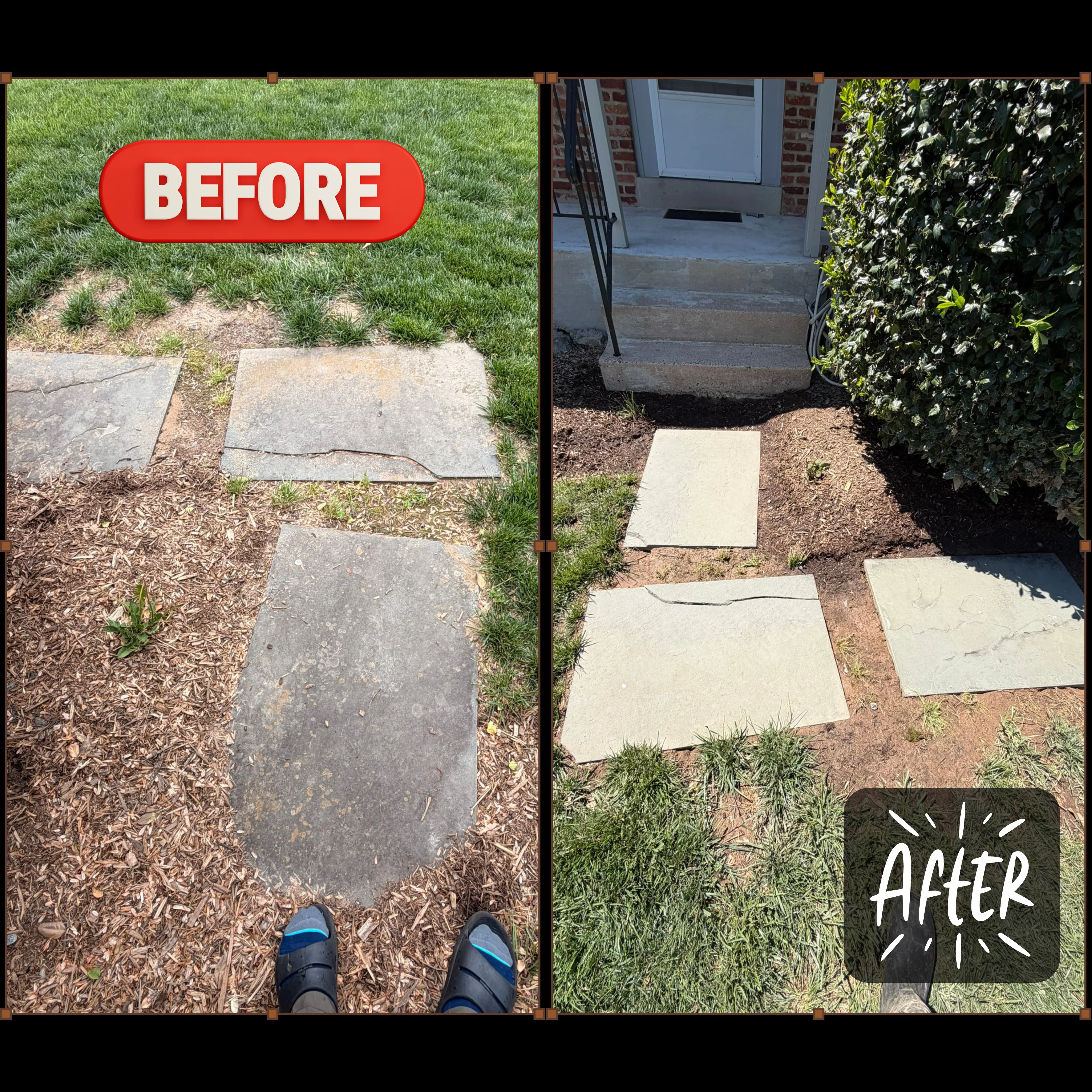 Pressure-washed flagstone